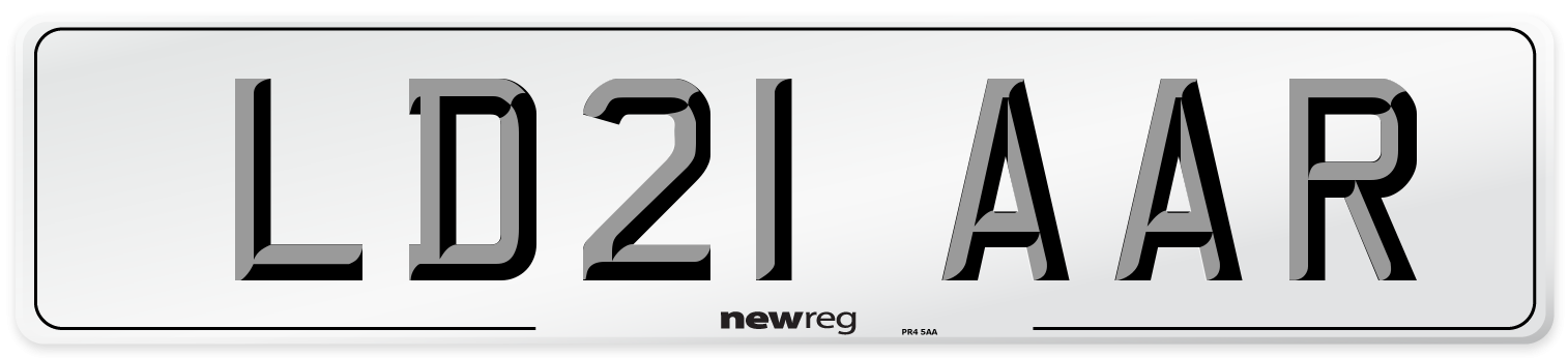 LD21 AAR Number Plate from New Reg